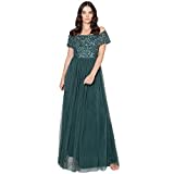 Maya Deluxe Damen Bridesmaid Dress, Emerald Green, 44 EU (16 UK)