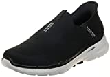 Skechers Go Walk 6 Slip-Ins - Easy On Black/White 10.5 EE - Wide