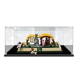 Figuren-Displaybox für LE-GO für 21315 Pop-Uip-Buch, Acryl, staubdicht, transparent, benutzerdefinierte Vitrine (kein Modell) (schwarz + 3 mm)