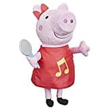 Peppa Pig, Peppa Sing, Plüschtier mit rotem Kleid und Schleife, singt 3 Lieder auf Französisch, 3+ Jahren