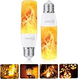 Yewclls Flammen Glühbirne E27 Flammeneffekt Licht, Flackernde Licht Effekt 3.5W LED Außenleuchte Flackerlicht für Halloween Haus Garten Bar Party Hochzeit Restaurant Valentinstag Deko (2 Packung)