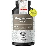 NATURE LOVE® Magnesiumoxid - 365 Kapseln – 660mg (davon 400mg elementares Magnesium) pro Kapsel – laborgeprüft, hochdosiert, vegan, in Deutschland produziert