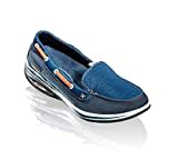 WalkMaxx Fitness Mokassins 2.0 Gr.36-42 Sandale Sommerschuhe Damen Freizeit Schuhe (37, Blau (Marineblau))