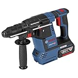 Bosch Professional 18V System Akku Bohrhammer GBH 18V-26 F (inkl. 2x 6.0Ah, GAL 1880 CV, Zusatzhandgriff, Tiefenanschlag, Maschinentuch, SDS plus Schnellwechselbohrfutter, Einlage, L-BOXX)