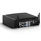 WEIDIAN Industrie PC, Mini PC Win 11 Pro Core i5-10210U DDR4 8GB RAM 256GB M.2 SSD Dual Ethernet, 6 x RS232/RS485 COM HD DP Type-C 4K Triple Display Lüfterloser PC, 8 USB, GPIO, Dual WiFi, BT4.2