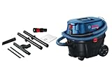 Bosch Professional Akku Nass-/Trockensauger GAS 12V-25 (inkl. Fugendüse, 3 m Schlauch, antistatisches Rohr, Durchführungsfilter, HEPA-Filter)