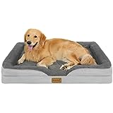 Nepfaivy Hundebett Grosse Hunde Orthopädisch - Hundekorb Hundesofa Waschbar mit Eiförmigem Schaumstoff, Hundecouch mit Hohem Rand und Rutschfestem Boden für Große Hunde, 111x80cm