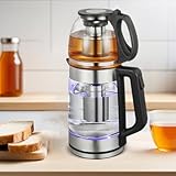 UUE Teekocher 1500 Watt Wasserkocher Sicherheitsglas Teemaschine Tee Maschine Tea Maker Wasserkocher Teemaschine Kabellose 360° Basis 1,8 Liter & 1,2 Liter Water Kettle