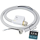 Kenekos - 2,2 m Aquastop Zulaufschlauch BITRON Typ 84 geeignet für Miele Waschmaschine 4622714/4061335, 3/4 Zoll Zulauf Schlauch WPS, Aquastopp Sicherheitszulaufschlauch mit elektrischem Anschluss