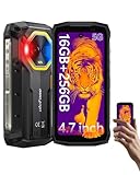 Ulefone Armor Mini 20T Pro 5G Outdoor Handy Ohne Vertrag, 4.7'' Wärmebildkamera Android 14 16GB+256GB 50MP+32MP 6200mAh 33W IP68/IP69K Outdoor Smartphone Ohne Vertrag 5G Dual SIM/NFC/GPS