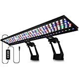 HORXFLIG 26W 75 cm Clip-on LED Aquariumbeleuchtung, 24/7 Tageslicht Timer Mondlicht Timer, Einstellbare Helligkeit Aquarium LED Licht mit 9 Farben, für Pflanzenbeleuchtung, Süßwasseraquarien