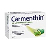 Carmenthin bei Verdauungsstörungen | 42 Weichkapseln | pflanzliches Arzneimittel bei Blähungen, Völlegefühl & Schmerzen | mit Pfefferminzöl & Kümmelöl | beruhigt den gereizten Magen-Darm-Trakt