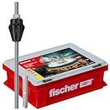 fischer Abstandsmontagesystem TherMax 12 / 110 M12 im praktischen Handwerkerkoffer, Dämmstoffdübel zur Befestigung hoher Lasten in Wärmedämmverbundsystemen, mit Anti-Kälte-Konus, gvz, 25 Stück