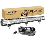 RIGIDON 40 Zoll 100 cm 540W Led Lichtbalken Mit Kabelbaum 12V 6000K Weiß Zusatzscheinwerfer Bar Spot Flut-Combo-Strahl Arbeitsscheinwerfer bar für SUV Offroad ATV UTV Traktor LKW 4x4 Auto