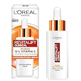 L'Oréal Paris 12% pures Vitamin C Serum, für einen strahlenden Hautton und verkleinerte Poren, Gegen die ersten Anzeichen der Hautalterung, Revitalift Clinical, 1 x 30ml