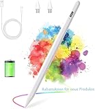 Tablet Stift für Android,Stylus Pen Kompatibel mit Samsung/Huawei/Lenovo/Mi/Vivo Tablet,Verbesserte Präzision und Handflächenverkleinerung (weiß) (Weiß)