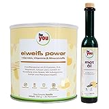 for you Power Eiweiß Vanille nach Dr. Strunz + MCT-Öl Vanille im Set - 1x 750g Fitness Eiweisspulver mit Carnitin Whey-Protein Sojaprotein Milchprotein - 1x 250ml MCT Öl vegan auf Basis 100% Kokosöl