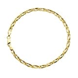 Tigeraugen Armband 14 Karat 585 Gelbgold Unisex Breite 3.50 mm (19)