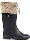 Aigle Damen Polka Giboulée Gummistiefel Blau (Marine / Beige 4) 35 EU