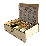 Räucherbox Geschenkbox mit 12 Sorten Räuchermischungen Energie & Zuversicht, 14 x 10 x 4 cm