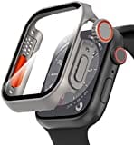 Diruite Hülle für Apple Watch Series 6/5/4/SE 44mm Schutzhülle,HD Einzigartiges Design Ultradünne PC Schutz Case für iWatch 44mm Glas Displayschutz