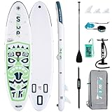 FunWater Stand Up Paddling Board Aufblasbares SUP Board mit Paddel, Flossen, Rucksack, Pumpe, Reparaturset, Leash, Handytasche, Schultergurt