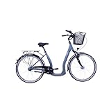 HAWK City Comfort Deluxe Plus Special inkl. Korb I Damenfahrrad 26 Zoll I Stadtfahrrad I Leichtes Damen Fahrrad mit 7-Gang Nabenschaltung & Pannenschutzreifen