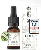 NatureYOU® CBD Öl 20% - Vollspektrum - CBD Tropfen mit 2000mg Cannabidiol - Deutsches Qualitätsprodukt - 10 ml