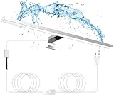 Hommie LED Spiegelleuchte Bad, 60CM Spiegelleuchte mit Schalter 15W 1200Lm 4000K Neutralweiß Spiegellampe Badezimmer 230V, Spiegellampen Spiegel Badezimmerschrank, IP44 Wasserdicht Badspiegelleuchte