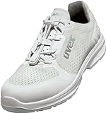 Uvex 1 Sport White NC - Berufshalbschuhe für Freizeit & Arbeit - gepolstert, atmungsaktiv & dämpfend - Trainer - Weiß - Größe 43