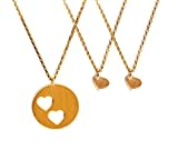 Beka & Bell 9-90057-G Set Kette Anhänger Carry Herz Mutter 2 Töchter Gold