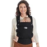 Momcozy Babytrage - Ergonomisch, gemütlich und leichtgewichtig, geeignet für 3-20 kg, einfach anzulegen, ideal für freihändiges Elterndasein, Schwarz