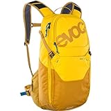 EVOC RIDE 16 Fahrradrucksack, Backpack für Outdoor-Aktivitäten & Alltag (Trekkingrucksack, cleveres Taschenmanagement, belüftet durch Rückenpolsterung, Trinkrucksack mit Trinkblasenfach), Curry/Lehm