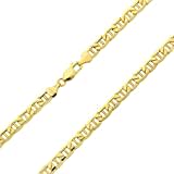 PRINS JEWELS 18 Karat / 750 Gold Italienisch Flach Mariner Gelbgold Kette Unisex - Breite 3 mm - Länge wählbar (50)