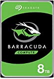 Seagate BarraCuda 8TB interne Festplatte HDD, 3.5 Zoll, 5400 U/Min, 256 MB Cache, SATA 6GB/s, silber, Modellnr.: ST8000DM004