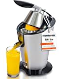 LEBENLANG Saftpresse elektrisch 600W - Inkl. Edelstahlkegel & BPA-Frei I Hohe Ergiebigkeit I Orangenpresse Zitruspresse Zitronenpresse Orangensaftpresse I Orange Juicer Press Zitronen