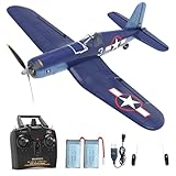 VOLANTEXRC RC Flugzeug 4CH Ferngesteuertes Flugzeug 2,4 GHz RC Flugzeug RTF für Anfänger, Kinder und Erwachsene, 4 Kanal Flugzeug Spielzeug mit USB-Aufladung (F4U Corsair 761-8 Neu)