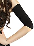 HugeStore Damen Frauen Compression Armstulpe Kompressions Armstrumpf Arm Shapers Schwarz