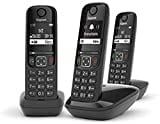 Gigaset AS690 TRIO - 3 Schnurlose DECT Telefone, schwarz