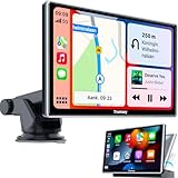 Wireless Carplay Display mit Bluetooth, 7-Zoll-IPS-Touchscreen, Wireless Mirrorlink, Sprachsteuerung GPS Android Auto A-pple Carplay Screen