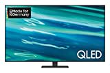 Samsung QLED 4K TV Q80A 55 Zoll (GQ55Q80AATXZG), Quantum HDR 1500, Direct Full Array, Game Pro Mode [2021],Nachtschwarz