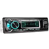 XOMAX XM-R266 Autoradio mit Bluetooth Freisprecheinrichtung, Smartphone Ladefunktion über 2. USB Anschluss, Carbon Optik, 7 LED Farben einstellbar, RDS, USB, SD, MP3, AUX, 1 DIN