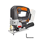 WORX WX543.9 Akku-Pendelhub-Stichsäge – Profi Stichsäge mit Absaug-Adapter – Ideal auch für Gehrungsschnitte – PowerShare kompatibel – ohne Akku & Ladegerät