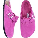 BIRKENSTOCK | Boston mit Lammfell | Fuchsia Tulip | Lammfellfutter | Weite: Normal | 1025521 | Damen (Fuchsia Tulip, EU Schuhgrößensystem, Erwachsene, Numerisch, M, 36)