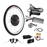 Dekltus 26 Zoll Elektrisches Fahrrad-Umbausatz,E-Bike Conversion Kit,1000W 48V Elektro-Fahrrad Kit Hinterrad Elektrofahrrad Motor Umbausatz Vorderrad - Maximale Leerlaufgeschwindigkeit von 55km/h