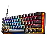 SteelSeries Apex Pro Mini HyperMagnetic Gaming-Tastatur – Die weltweit schnellste Tastatur – Anpassbares Ansprechverhalten – 60%-Formfaktor – RGB – PBT-Keycaps – USB-C – Deutsches Tastatur QWERTZ