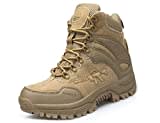 IYVW A09 A Herren Wanderstiefel leichte Trekkingstiefel Atmungsaktive Military Boots US Army Schuhe für Outdoor Camping Wandern Bergsteigen Wüsten Offroad Braun 43EU