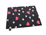 Original Vetbed® Isobed SL anthrazit hearts & paws 150 x 100 cm