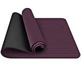 TOPLUS Preumium Yogamatte aus hochwertigen TPE, rutschfest Yogamatte Gymnastikmatte Übungsmatte Sportmatte für Yoga, Pilates,Fitness usw.- Maße 183cm Länge 61cm Breite Rot