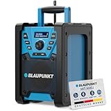 Blaupunkt BSR 300 Baustellenradio mit Akku – Tragbares Radio mit Bluetooth 5.3 robust (AUX-IN, 10 Watt RMS, DAB+, Schutzklasse IPX5)